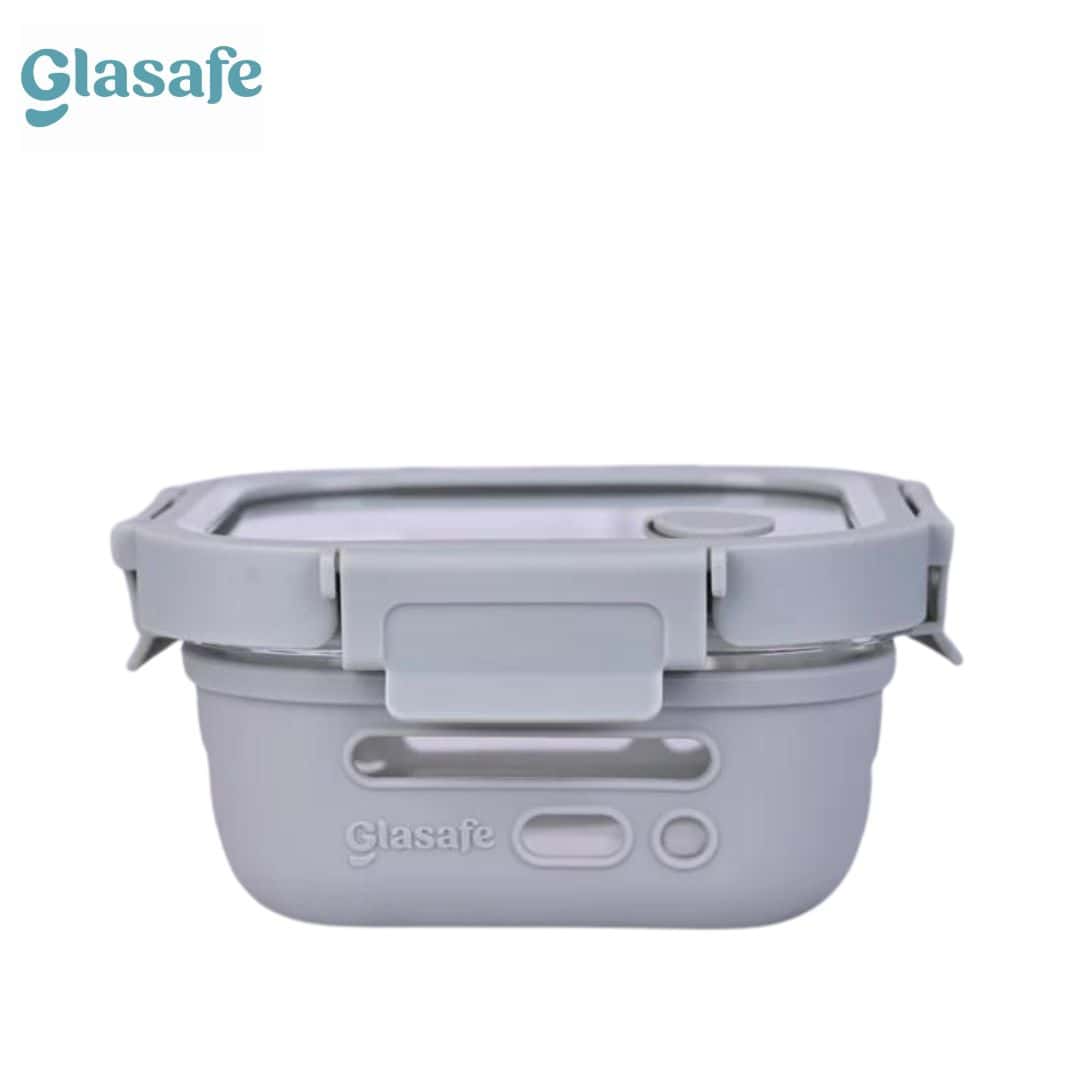 GLASAFE FRESH GRIP TIFFIN   SHOOTING SLATE 520ML-GREY COLOR