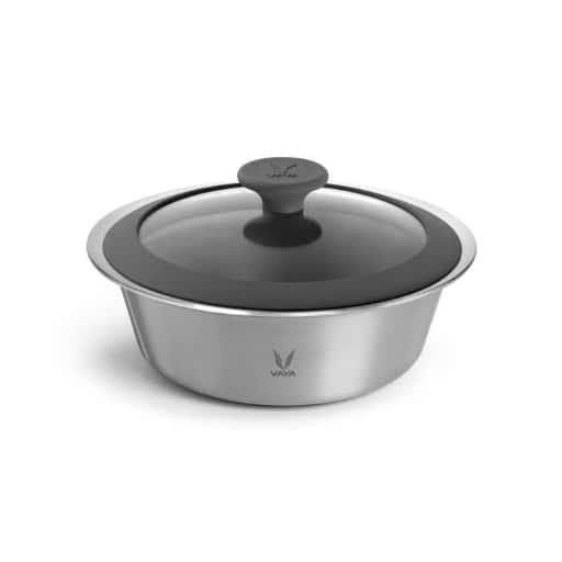 Vaya Hautecase Serveware HC 1500 (Stack + Glass) Lids - Chrome Silver