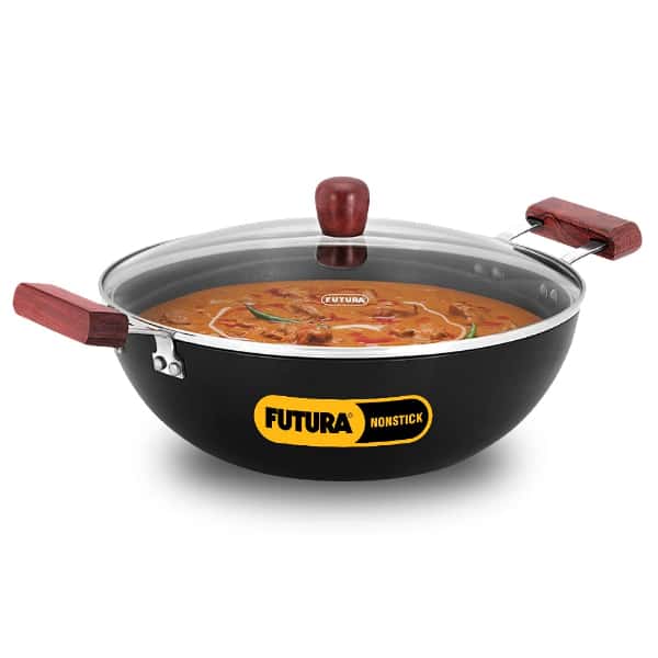 Hawkins Futura 5 Litre Deep Kadhai with Glass Lid