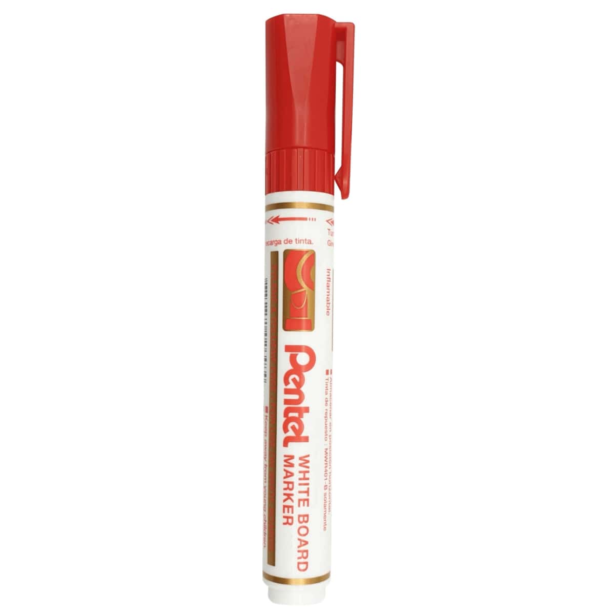 Pentel MW46 White Board Marker 10pc Box Red