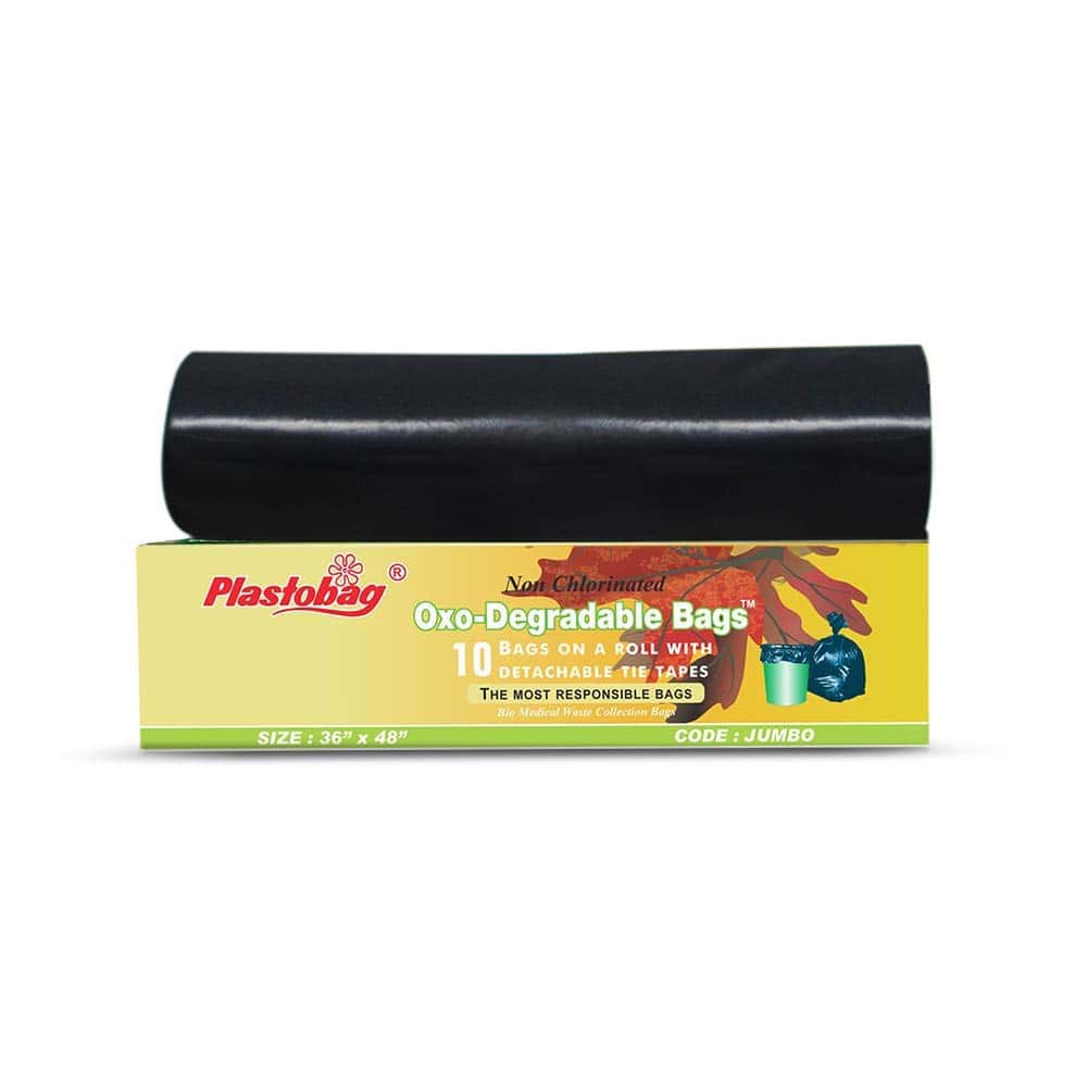 Plasto Garbage Bag Oxo Degradable Jumbo 36*48 10 Nos Yellow Box