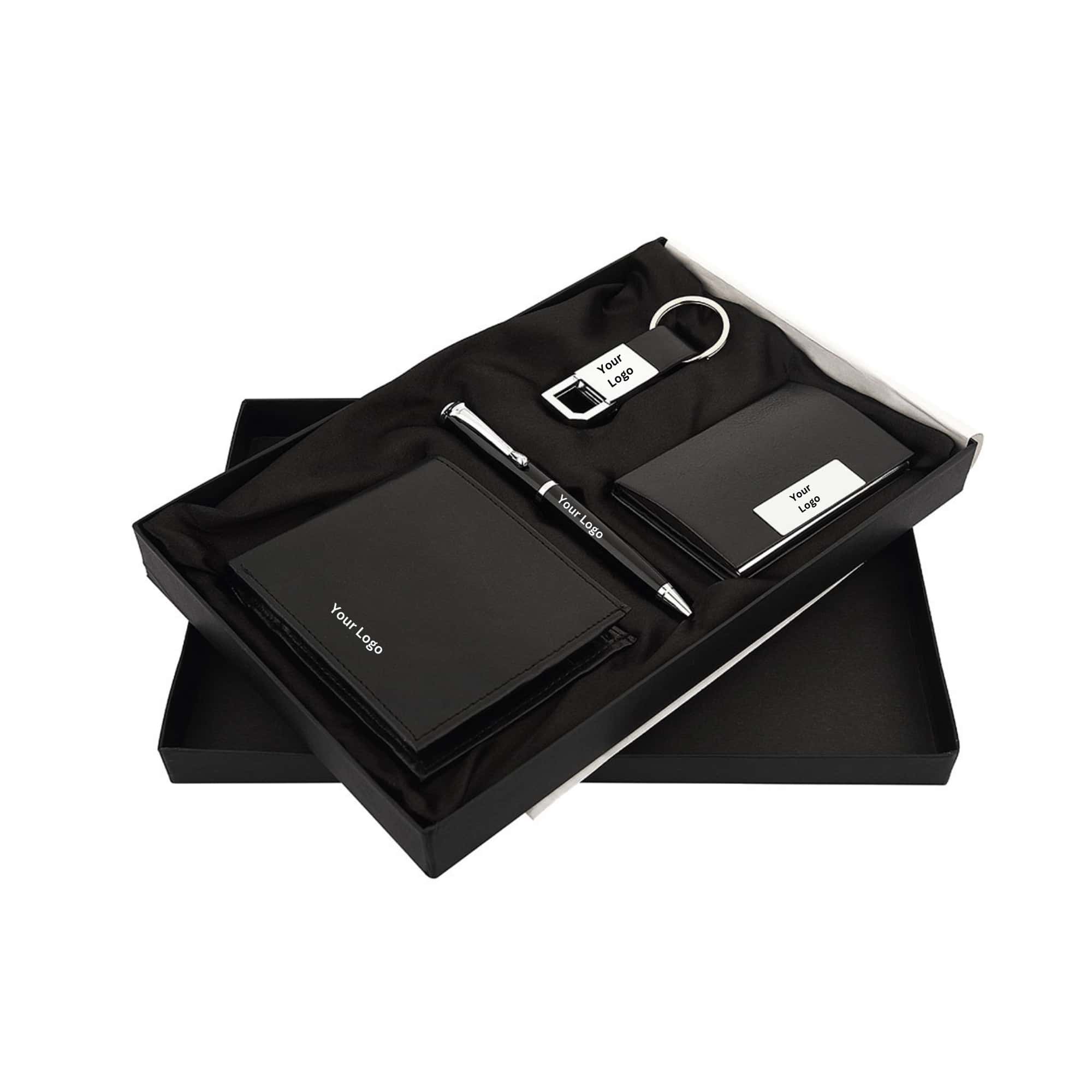 Sleek Wallet, Keychain, Pen & Cardholder Set -