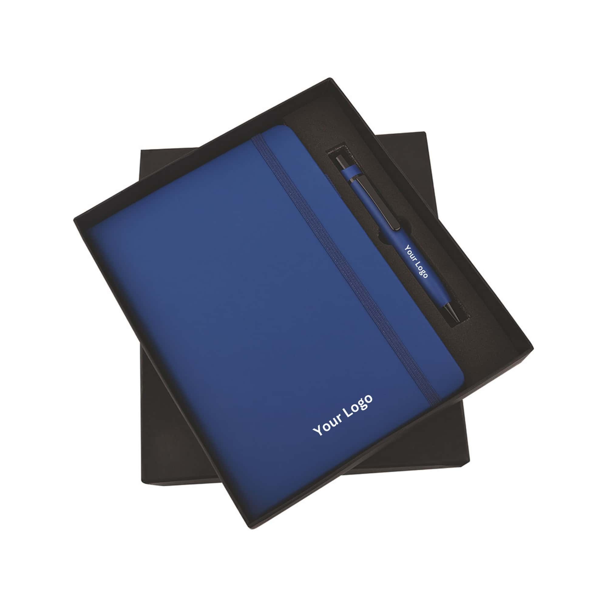 Blue Elastic Pen & Diary Set