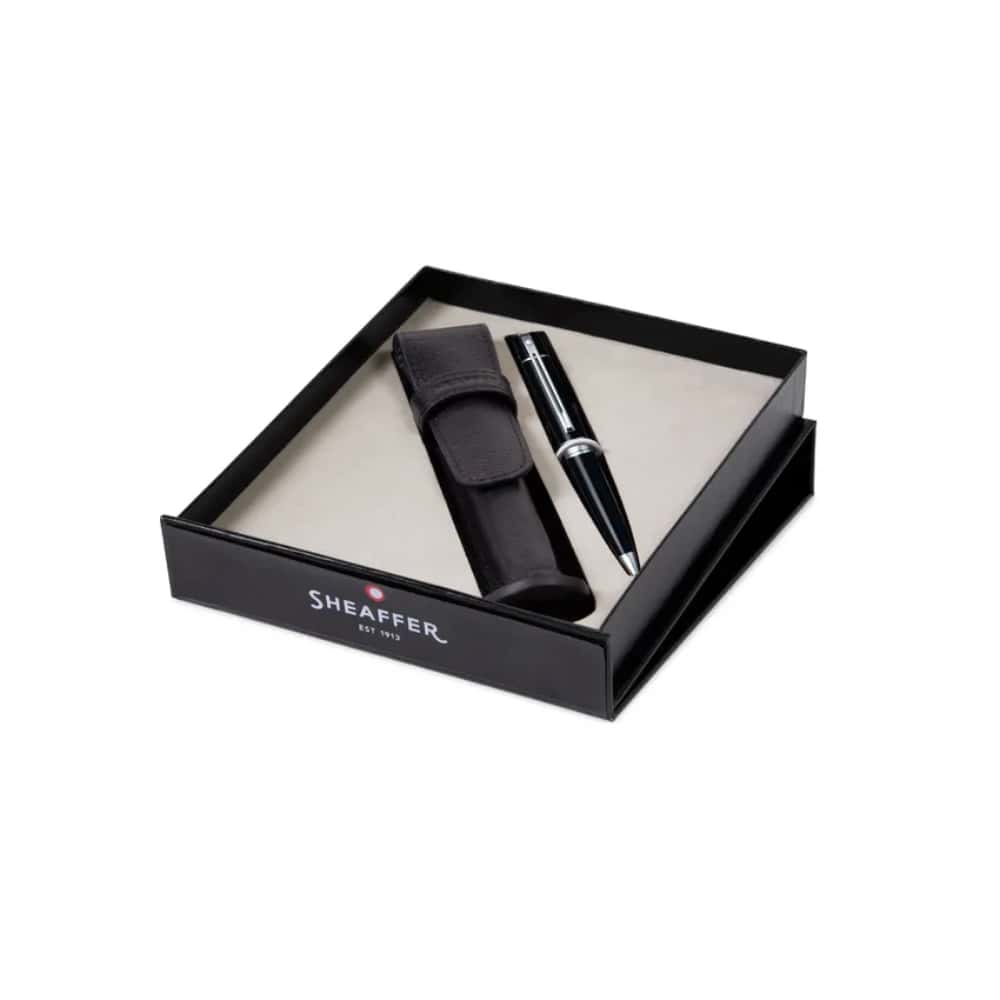 Sheaffer Gift Set Glossy Black 300 BP Pen &CT Pen Pouch