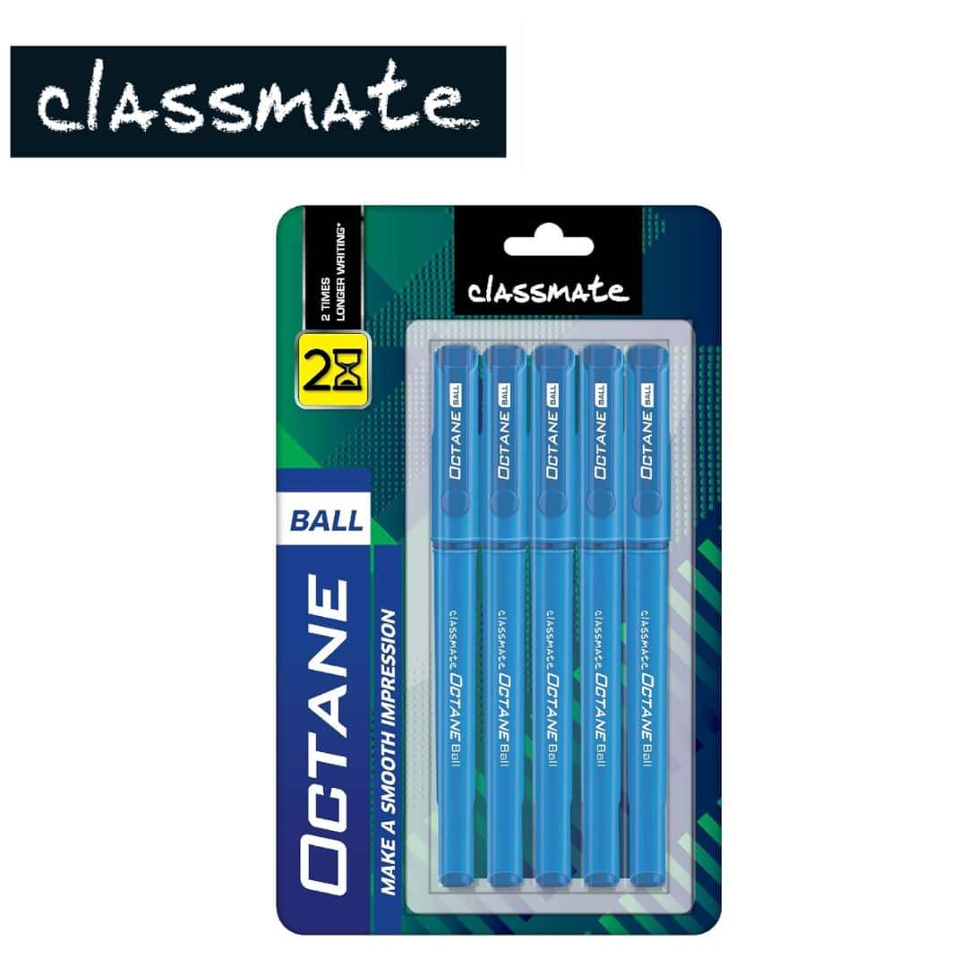 Classmate Octane Ball Pen Blue(Pack Of 5) in bulk from India — Ant Mascot