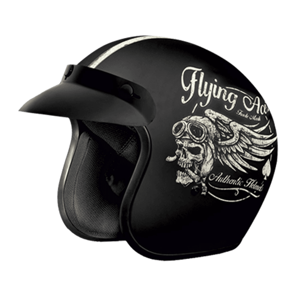 Studds Jetstar Classic D5 Flying Aces Matt Black L Helmet in bulk from India — Ant Mascot