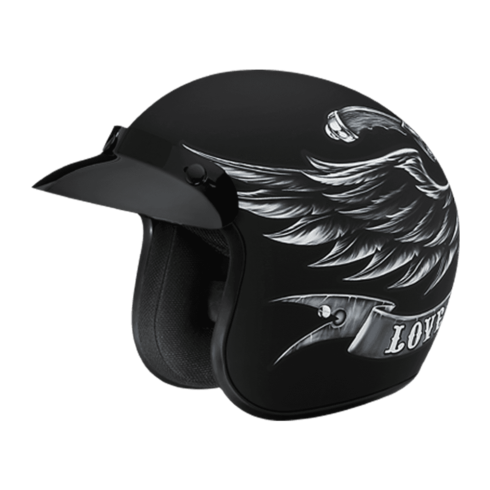Studds Jetstar Classic D9 Matt Black Love It L Helmet in bulk from India — Ant Mascot