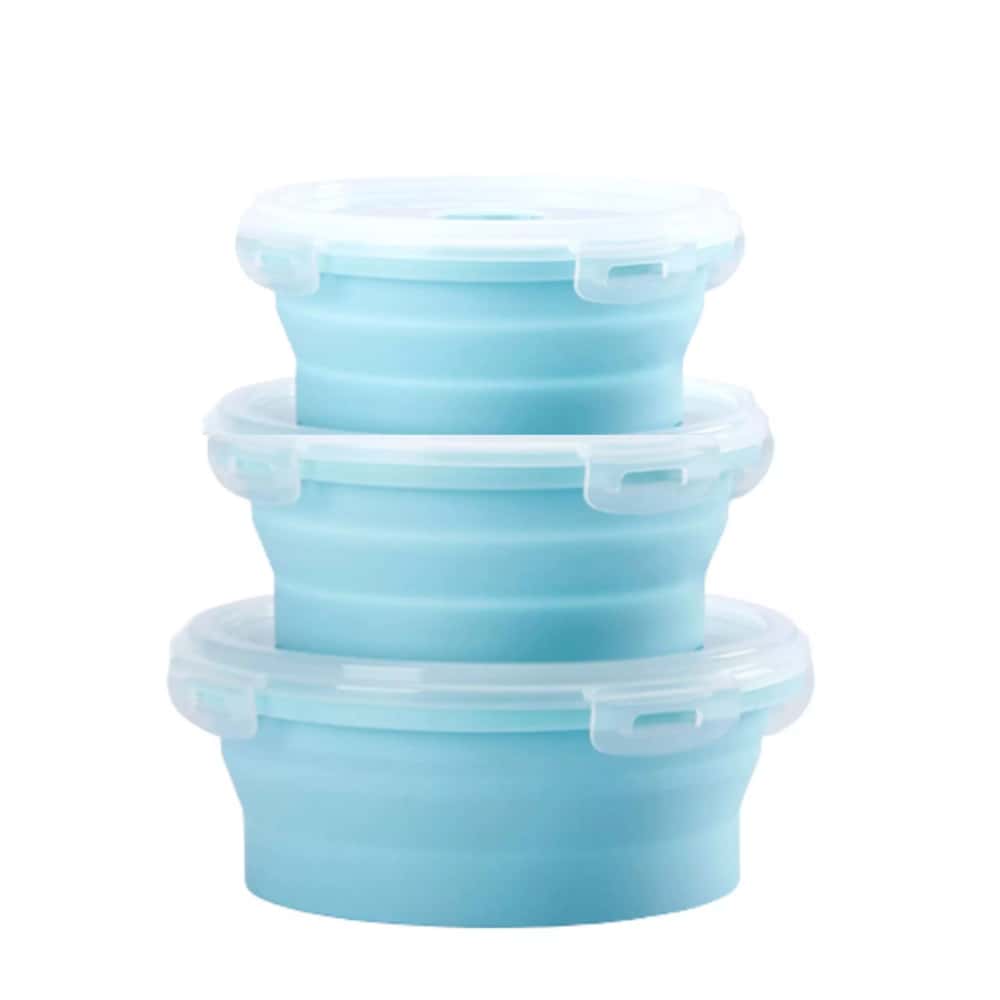 Kairos Silicone Collapsible Container Set Of 3 (350 Ml + 500 Ml + 800 Ml) in bulk from India — Ant Mascot