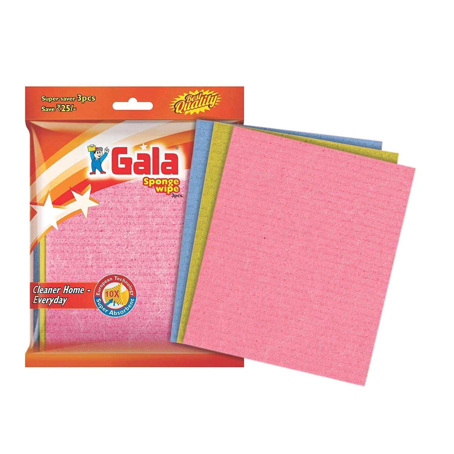 Gala Sponge Wipe 3Pcs Set in bulk from India — Ant Mascot