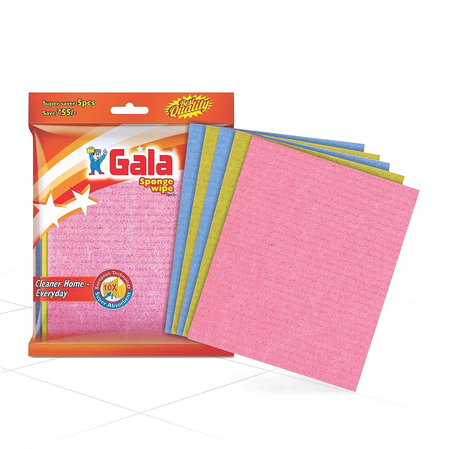 Gala Sponge Wipe 5Pcs Set in bulk from India — Ant Mascot