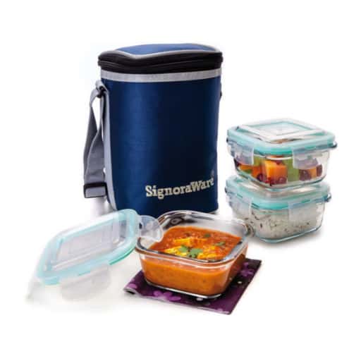 Signoraware 1501 Director Glass Lunch Box in bulk from India — Ant Mascot