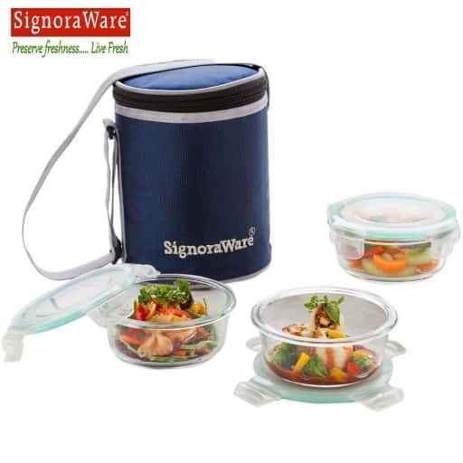 Signoraware 1504 Executive Glass Lunch Box in bulk from India — Ant Mascot