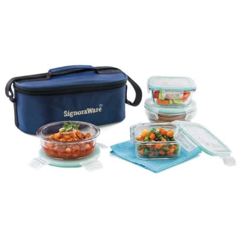 Signoraware 1506 Double Decker Glass Lunch Box in bulk from India — Ant Mascot