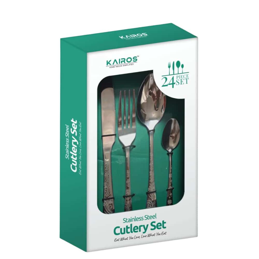 Kairos Stainless Steel Cutlery Set 24 Pcs in bulk from India — Ant Mascot
