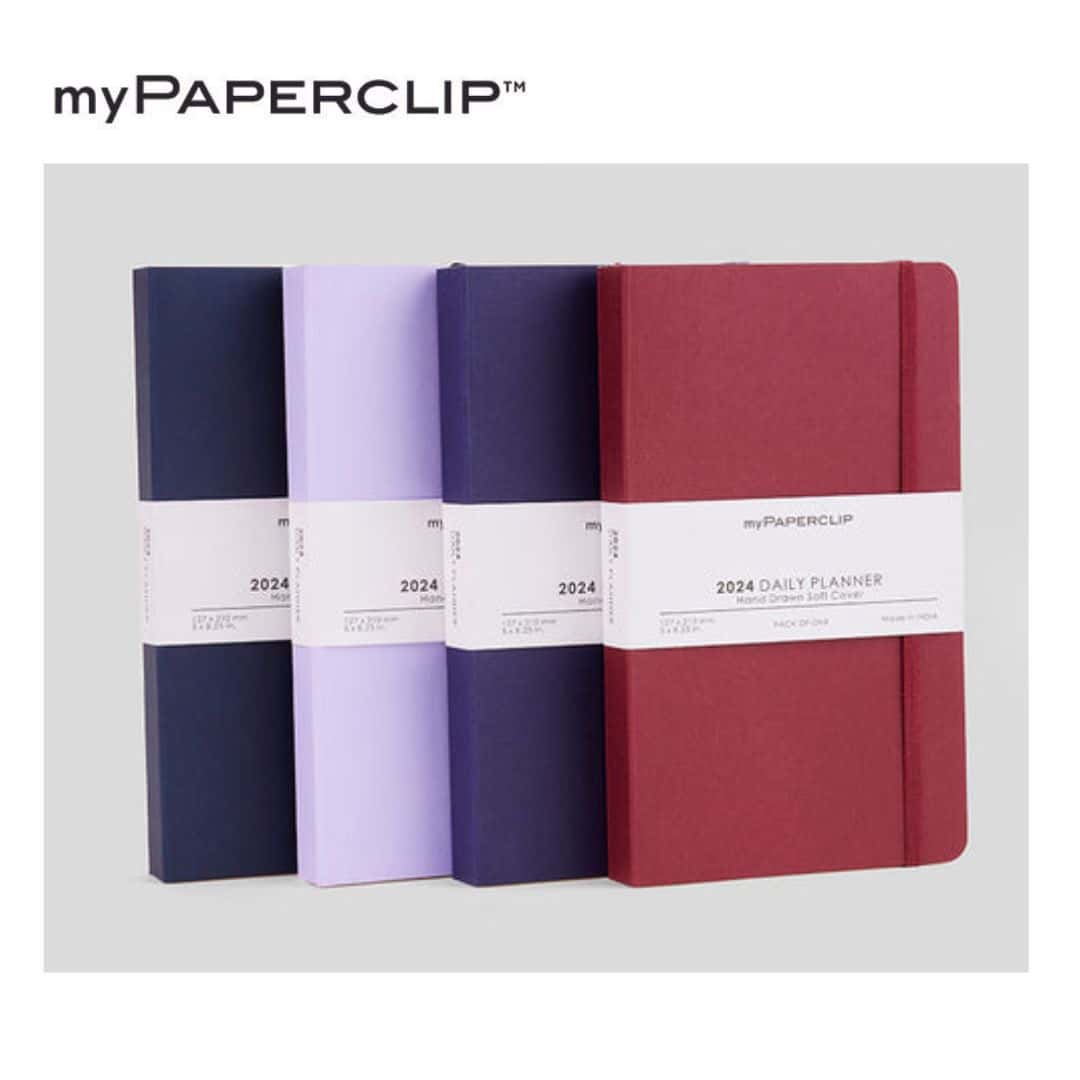 myPAPERCLIP 2024 DAILY PLANNER M1 Medium 384Pg (Blue,Purple,Red) in bulk from India — Ant Mascot