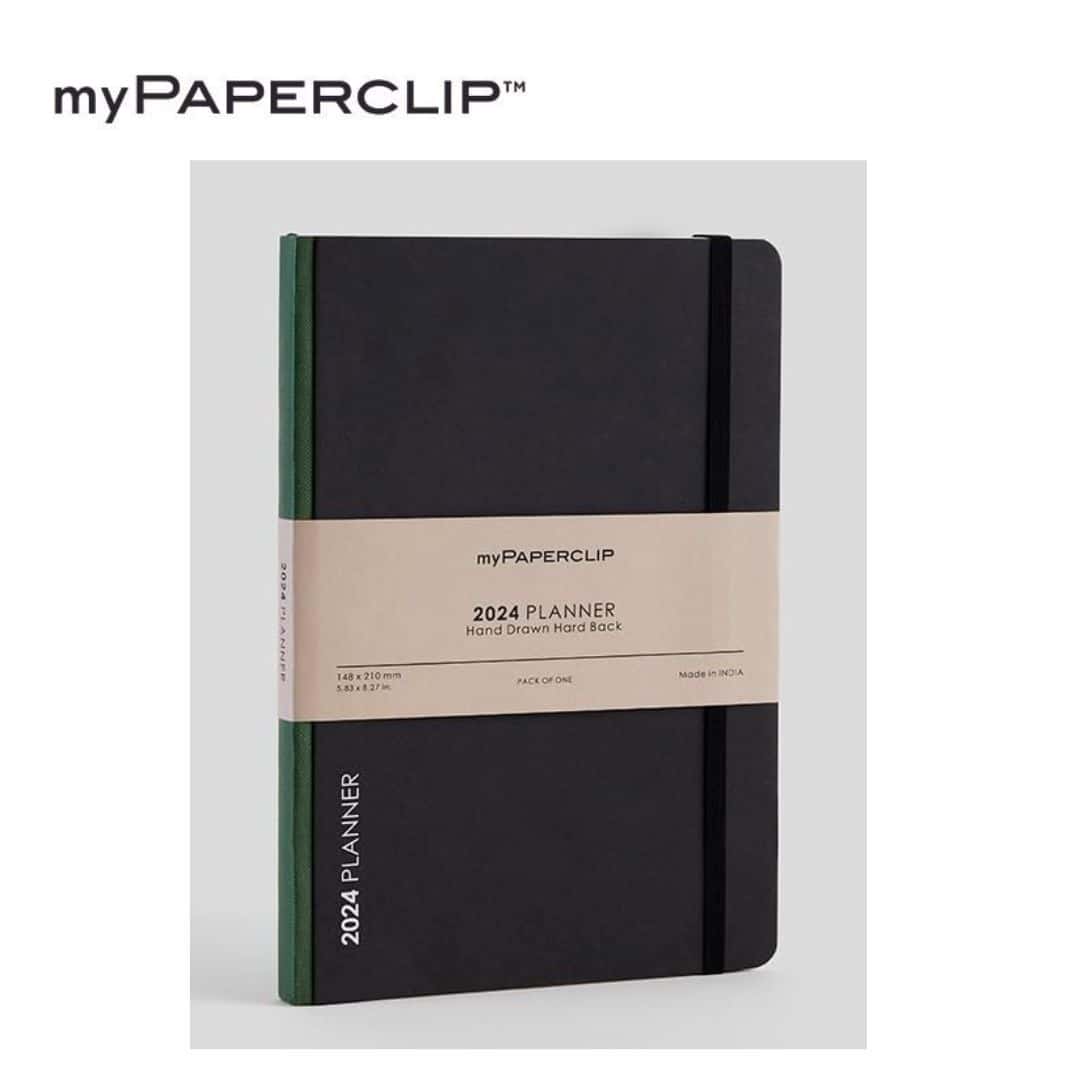 myPAPERCLIP 2024 WEEKLY PLANNER D2 A5 192Pg (Black,Green,Red,Yellow) in bulk from India — Ant Mascot