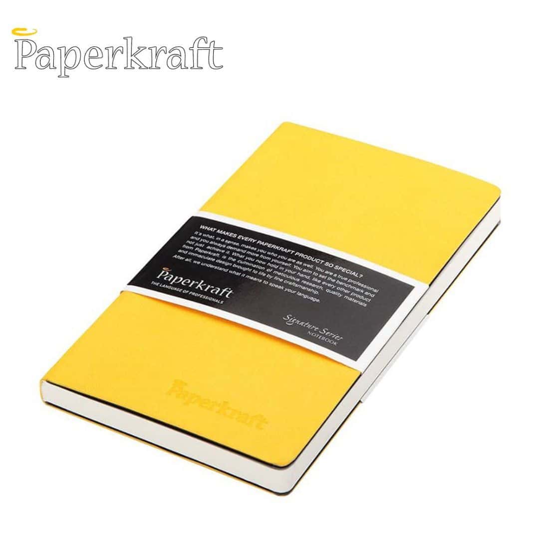 PaperKraft Signature Series Soft Yellow Cover Unruled Note Book 160Pg(165X95) in bulk from India — Ant Mascot