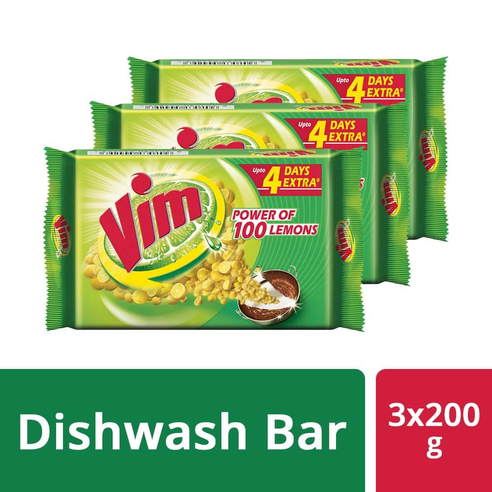 Vim Bar Soap ( Pk 3) 200 Gm in bulk from India — Ant Mascot