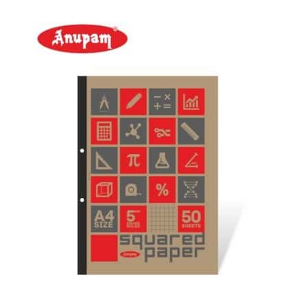 Anupam Squared Paper pad 70Gsm 50 Sheets (21X30 cm) in bulk from India — Ant Mascot