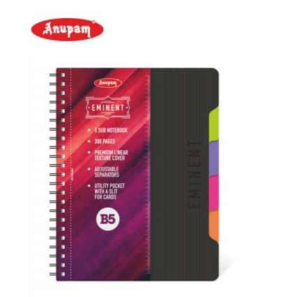 Anupam Eminent 5 Subject Notebook 300Pg B5 in bulk from India — Ant Mascot