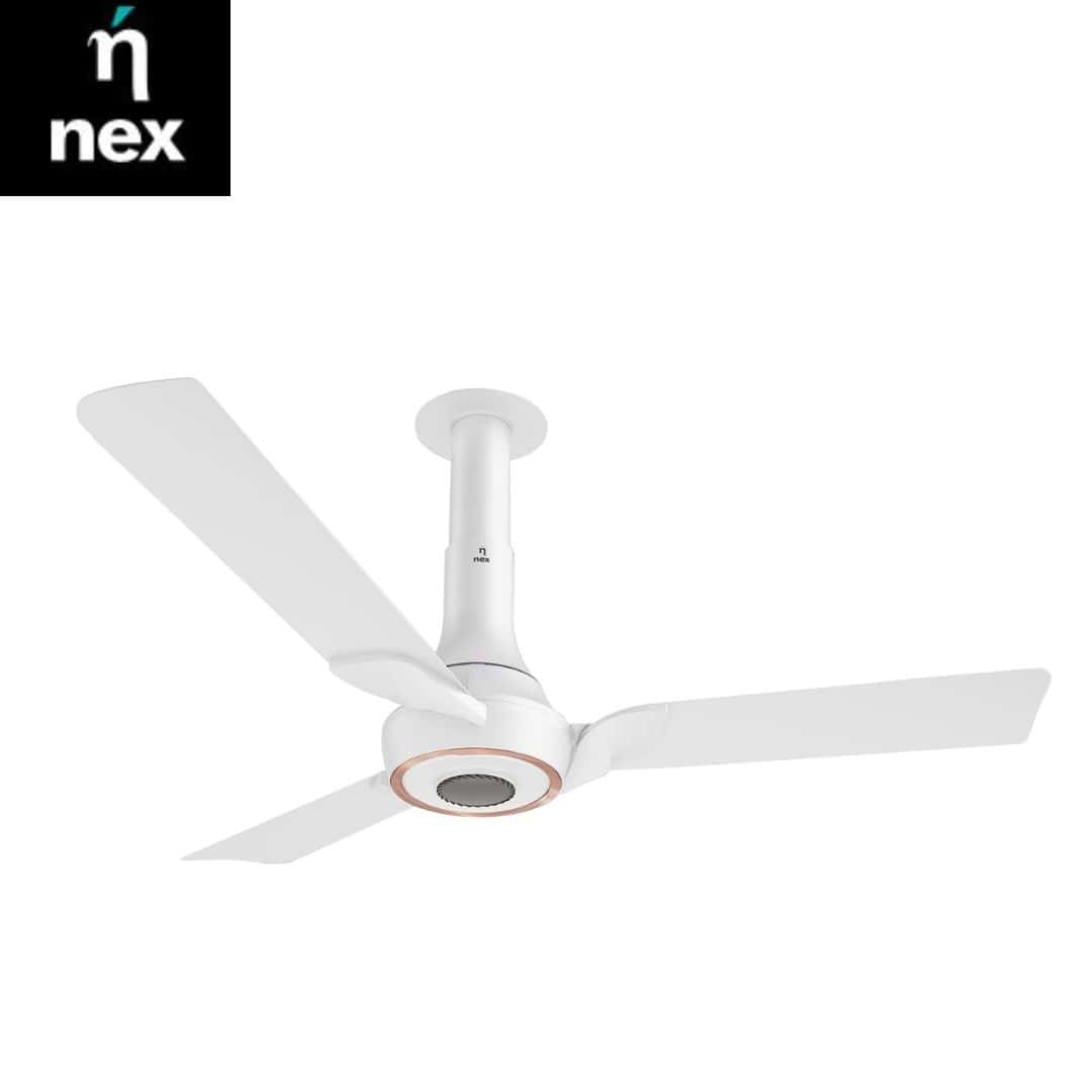 Nex Nex Glyde A70 1200 mm star rated Ceiling Fans | 20% Higher Air Thrust | Remote Control |Cotton White in bulk from India — Ant Mascot