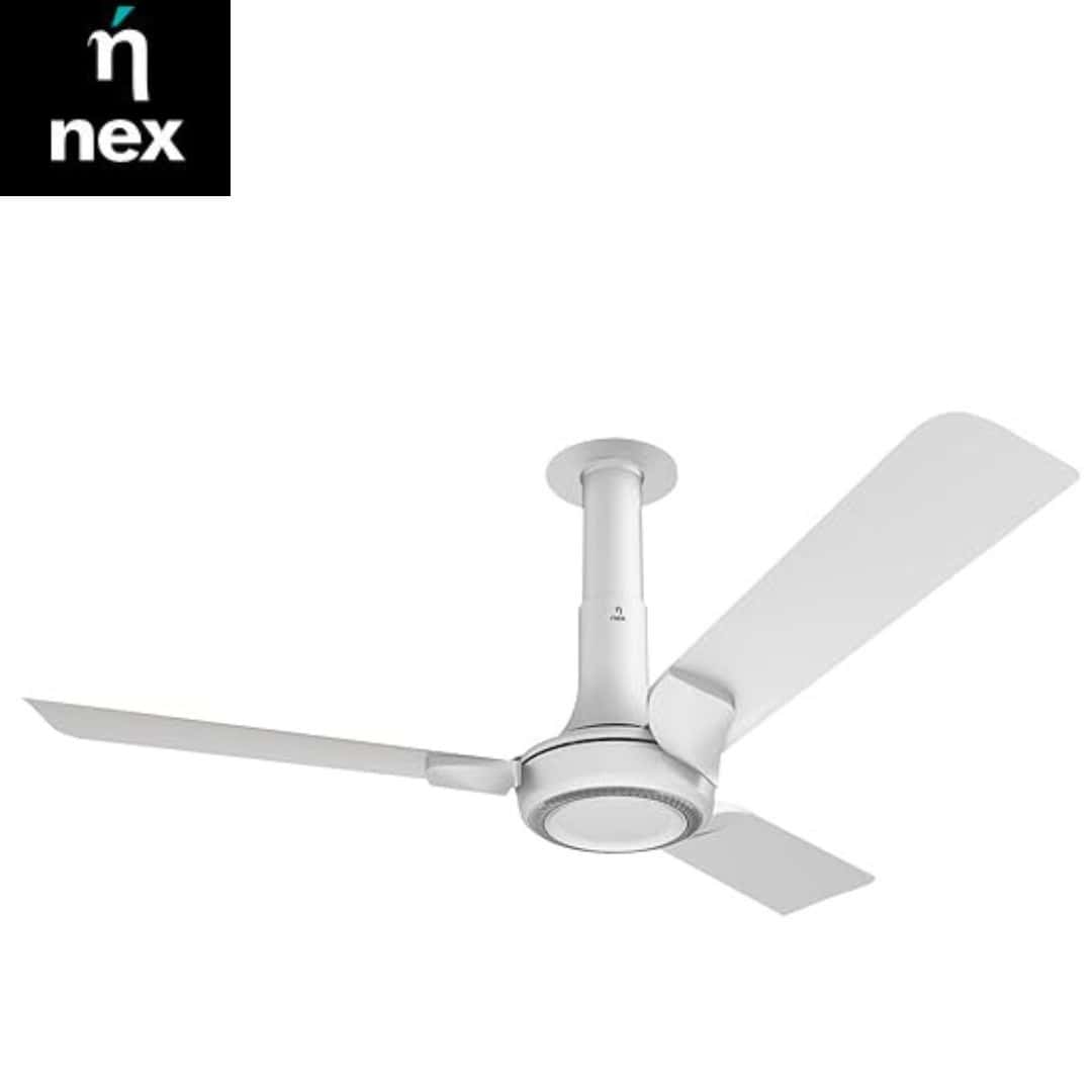 Nex Nex Glyde A60 1200 mm star rated Ceiling Fans | 20% Higher Air Thrust | Remote Control | Airlfuence� Al Blade|Cotton White in bulk from India — Ant Mascot