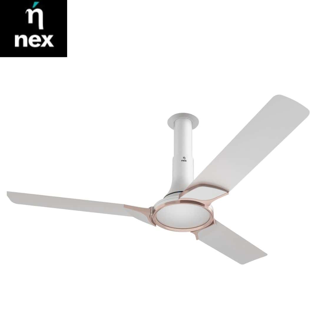Nex Nex Glyde A50 1200 mm star rated Ceiling Fans | 20% Higher Air Thrust | Remote Control |Snow White in bulk from India — Ant Mascot