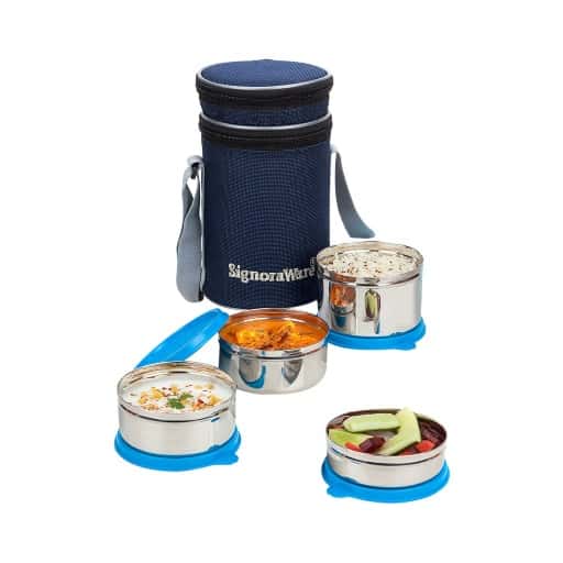 Signoraware Executive Steel Big Lunch Box in bulk from India — Ant Mascot
