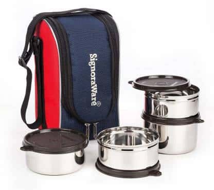 Signoraware Executive Maxx Fresh Steel Lunch Box in bulk from India — Ant Mascot