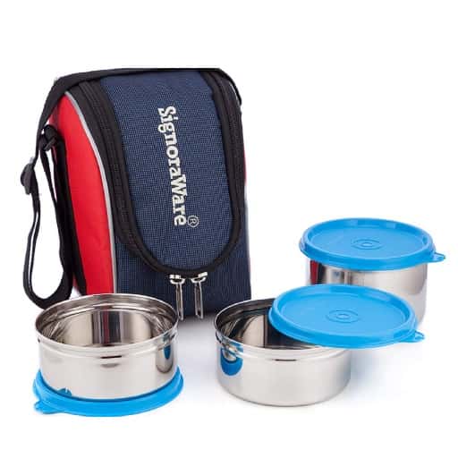 Signoraware Executive Maxx Fresh Med Steel Lunch Box in bulk from India — Ant Mascot