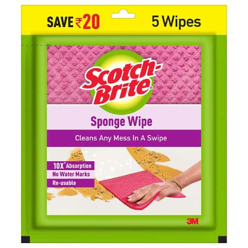 Scotch Brite Sponge Wipe (5Pc) in bulk from India — Ant Mascot
