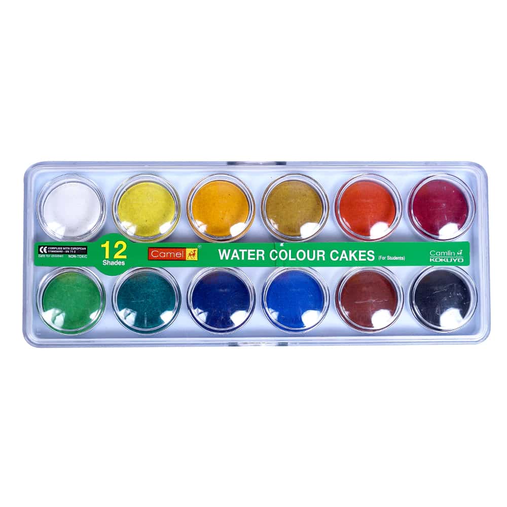 Camlin Student Water Colour Cakes 12 Shades in bulk from India — Ant Mascot
