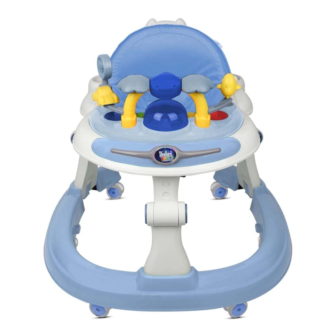 Steelbird Baby Walker with Push Handle-Blue in bulk from India — Ant Mascot