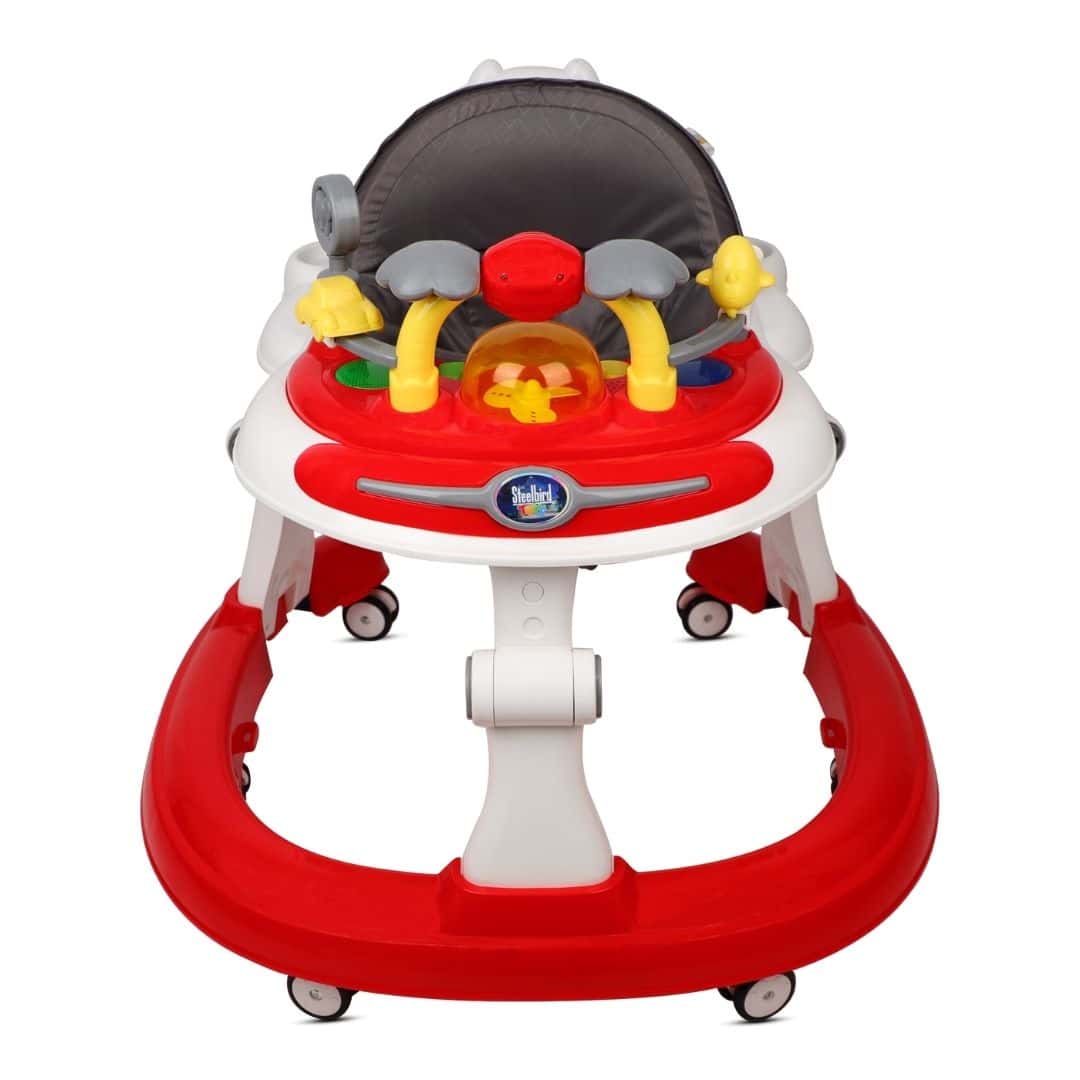 Steelbird Baby Walker with Push Handle-Red in bulk from India — Ant Mascot