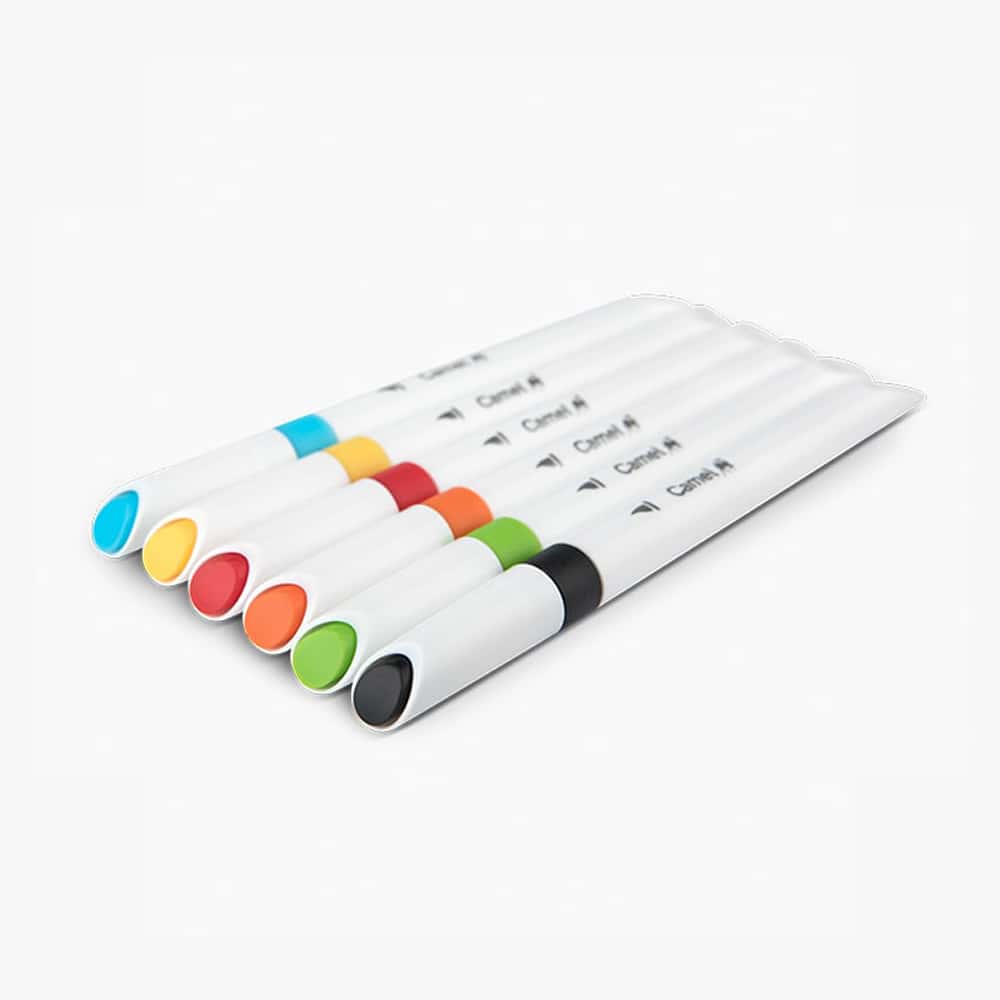 Camel Student Brush Pens (Pack of 6) Shades in bulk from India — Ant Mascot