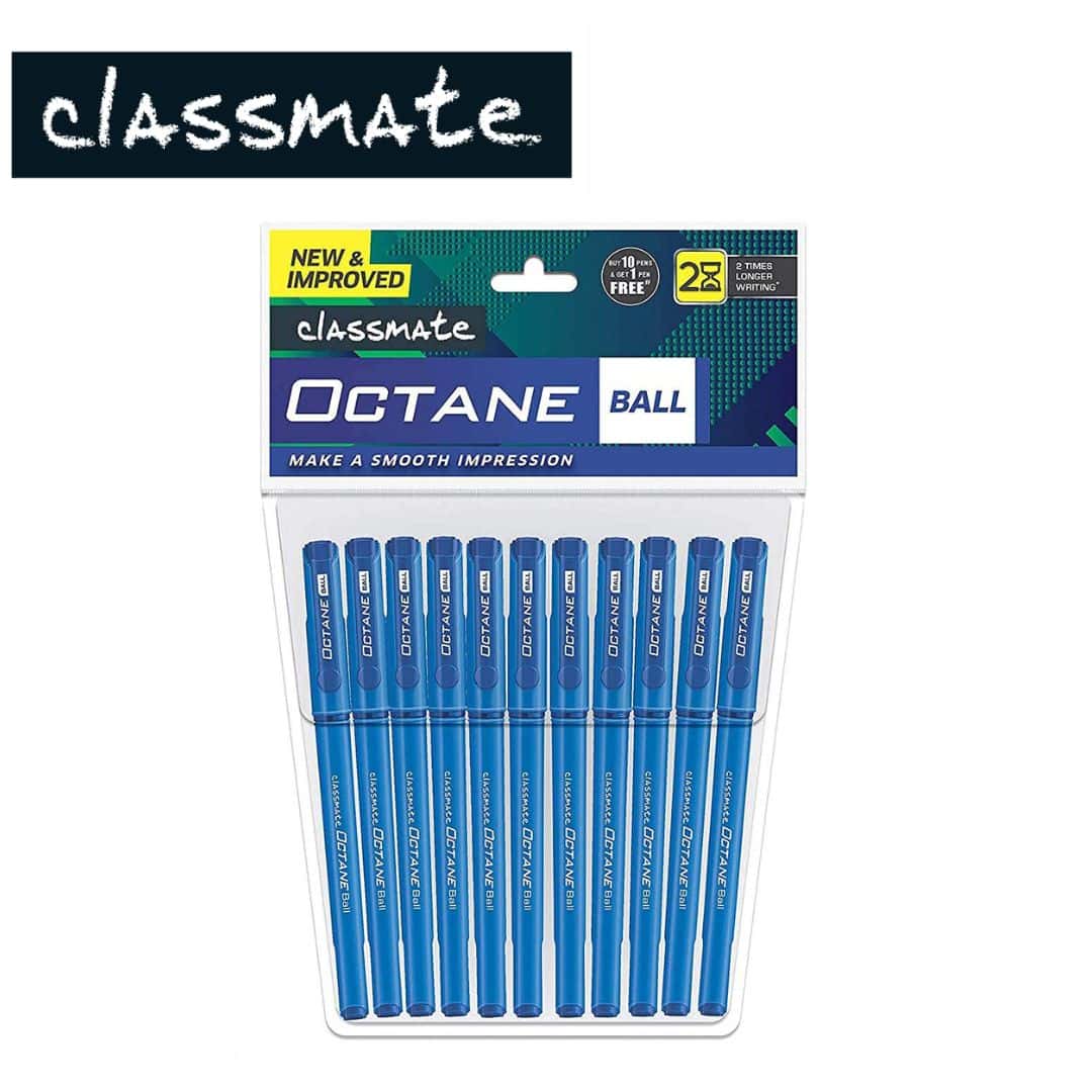 Classmate Octane Ball Pen Blue(Pack Of 10) in bulk from India — Ant Mascot