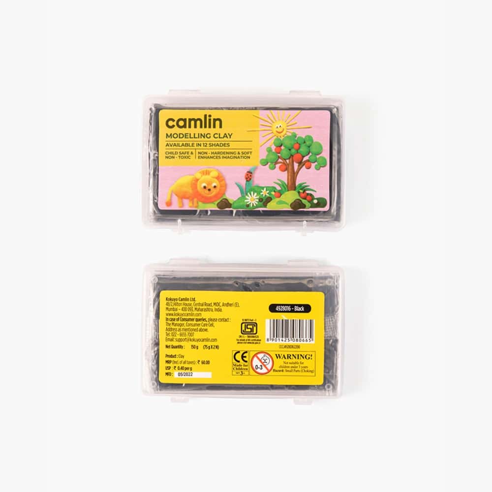 Camlin Modelling Clay 150 g Black in bulk from India — Ant Mascot