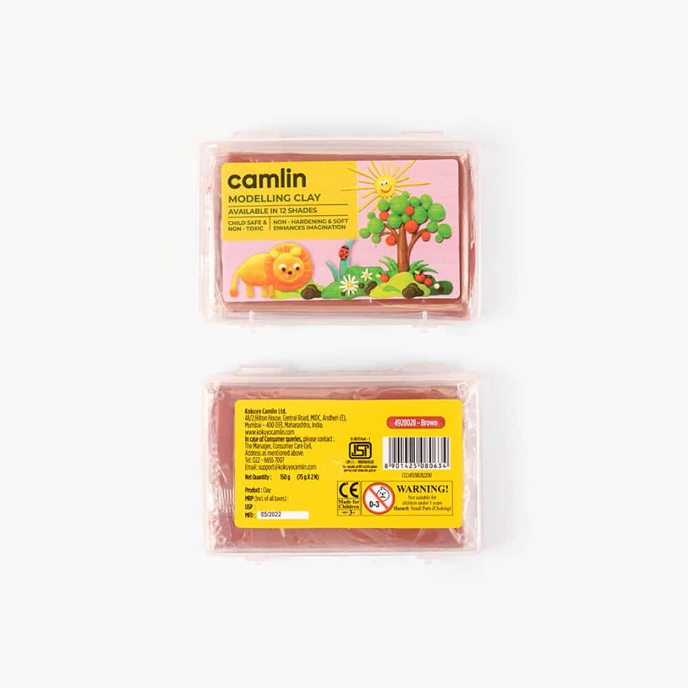 Camlin Modelling Clay 150 g Brown in bulk from India — Ant Mascot