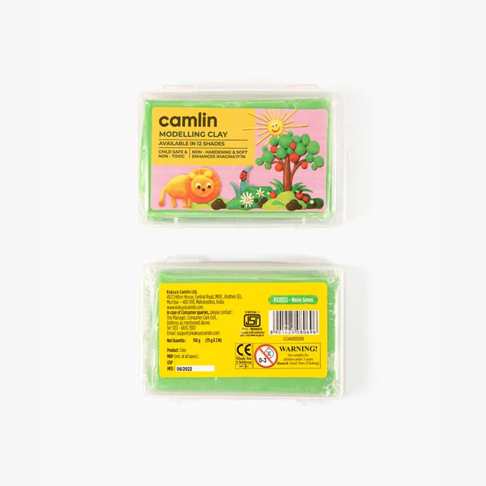 Camlin Modelling Clay 150 g Neon Green in bulk from India — Ant Mascot