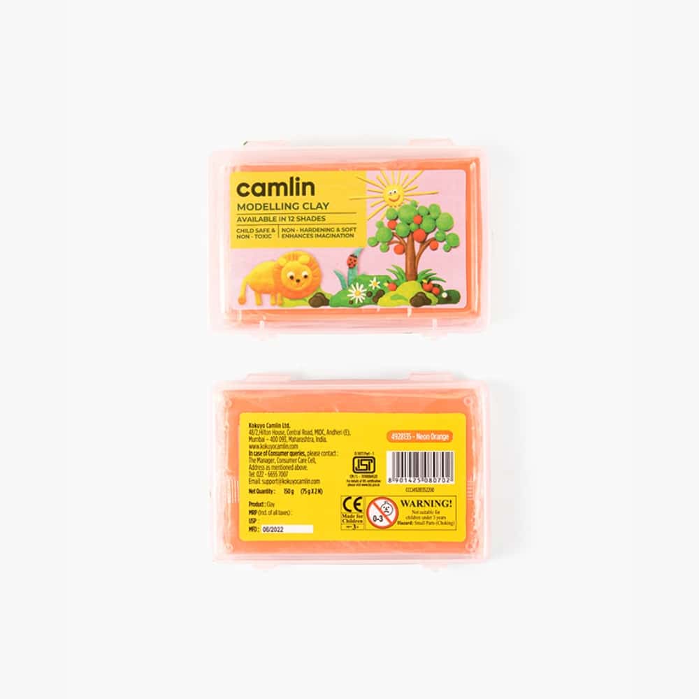 Camlin Modelling Clay 150 g Neon Orange in bulk from India — Ant Mascot