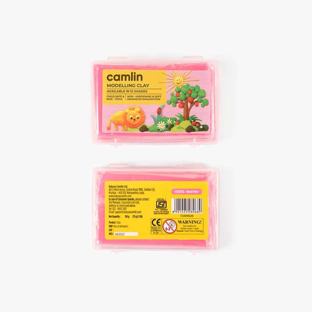 Camlin Modelling Clay 150 g Neon Pink in bulk from India — Ant Mascot