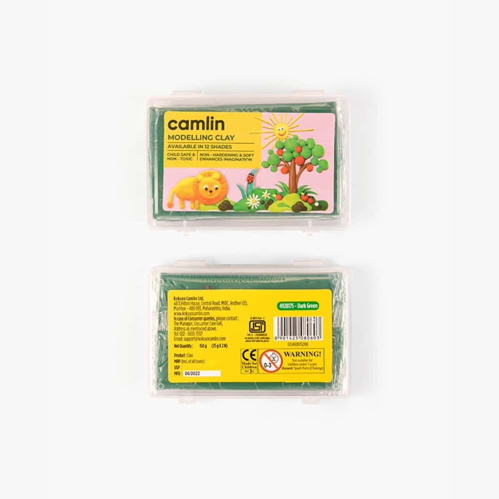 Camlin Modelling Clay 150 g Dark Green in bulk from India — Ant Mascot