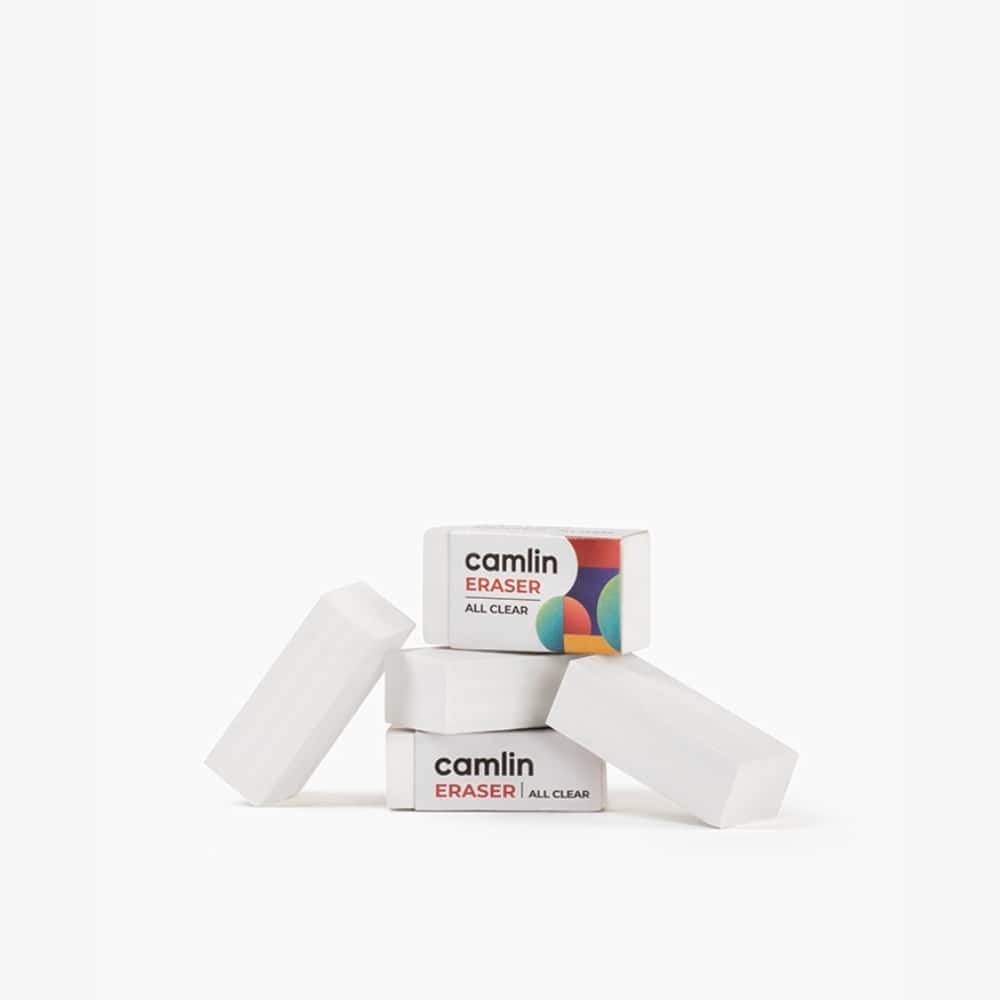 Camlin All Clear Erasers Pouch of 5 in bulk from India — Ant Mascot