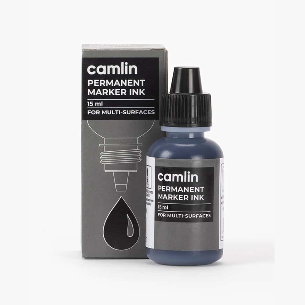 Camlin Permanent Marker Ink Black 15 ml in bulk from India — Ant Mascot