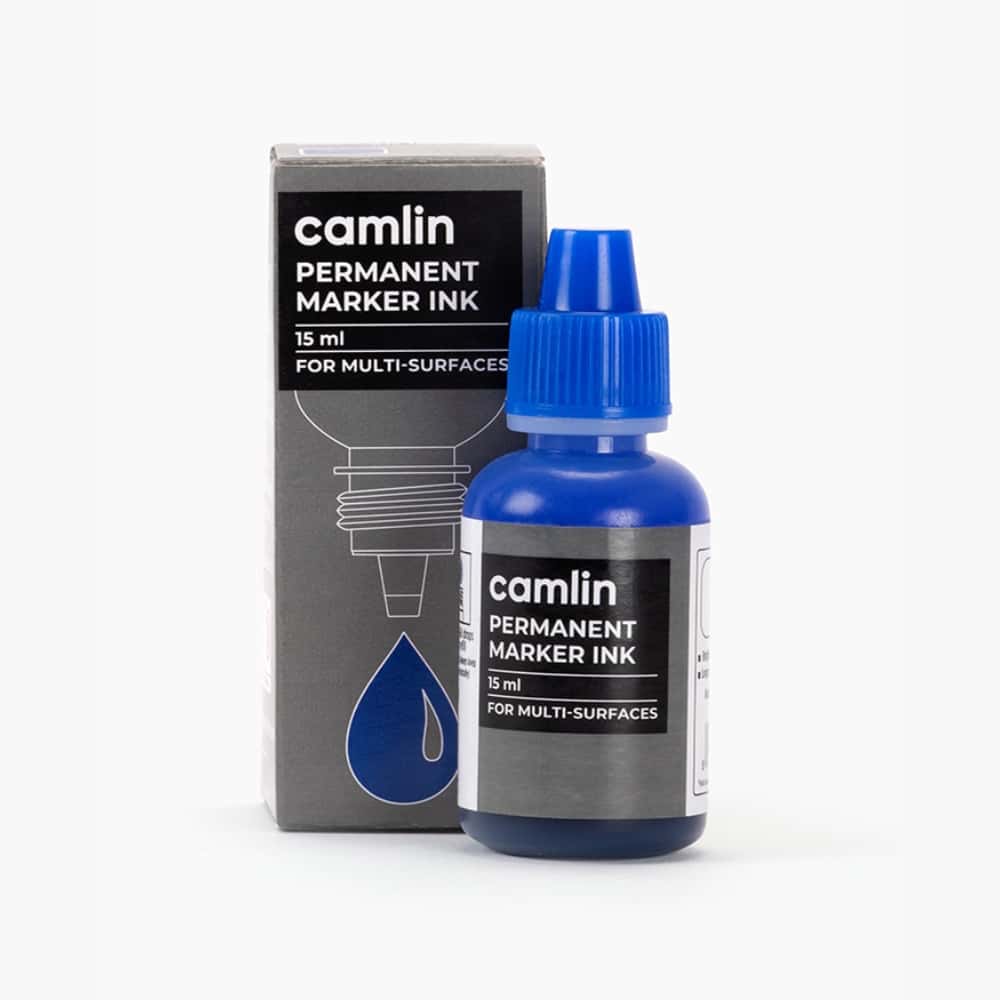 Camlin Permanent Marker Ink Blue 15 ml in bulk from India — Ant Mascot