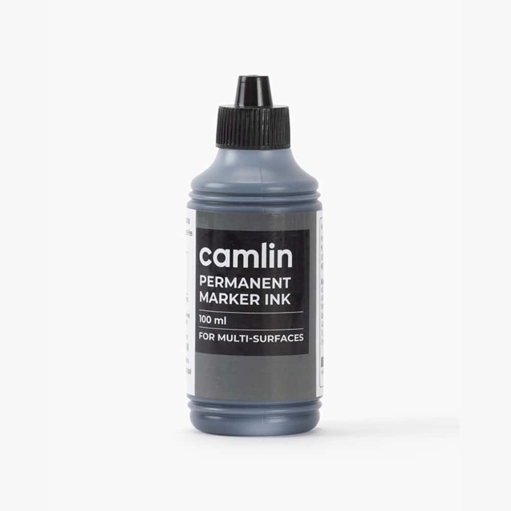 Camlin Permanent Marker Ink Black 100 ml in bulk from India — Ant Mascot