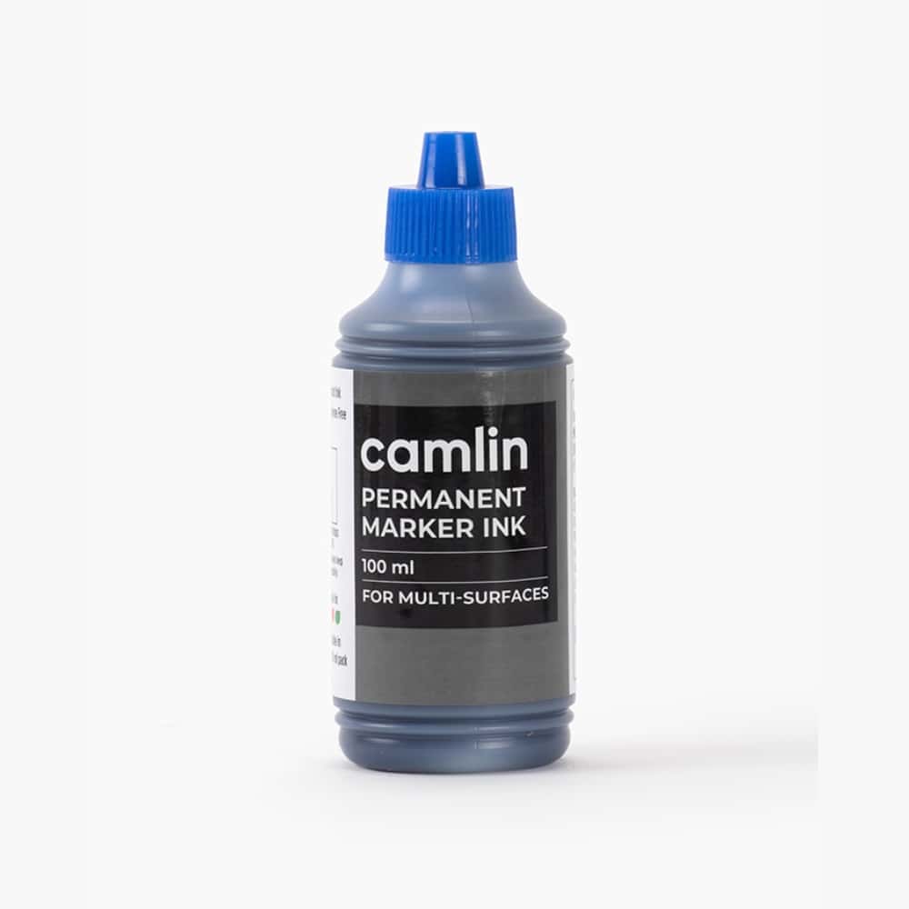 Camlin Permanent Marker Ink Blue 100 ml in bulk from India — Ant Mascot