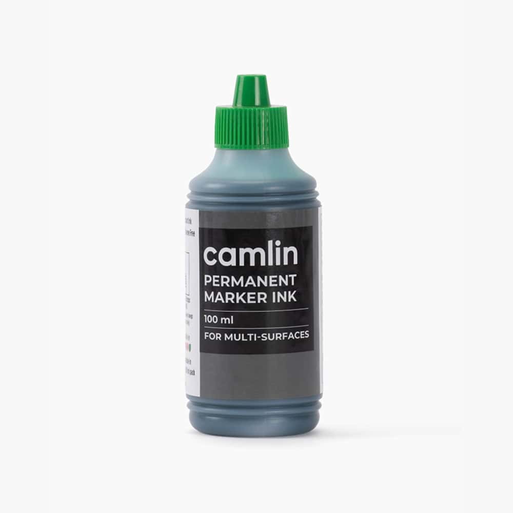 Camlin Permanent Marker Ink Green 100 ml in bulk from India — Ant Mascot
