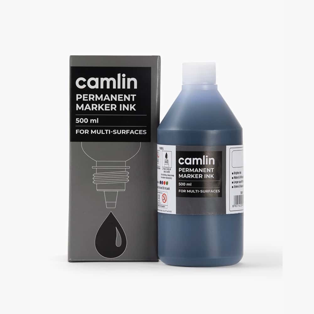 Camlin Permanent Marker Ink Black 500 ml in bulk from India — Ant Mascot