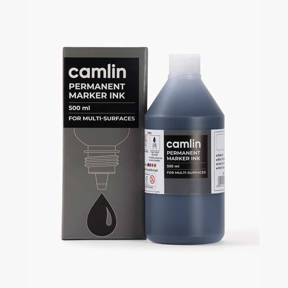 Camlin Permanent Marker Ink Blue 500 ml in bulk from India — Ant Mascot